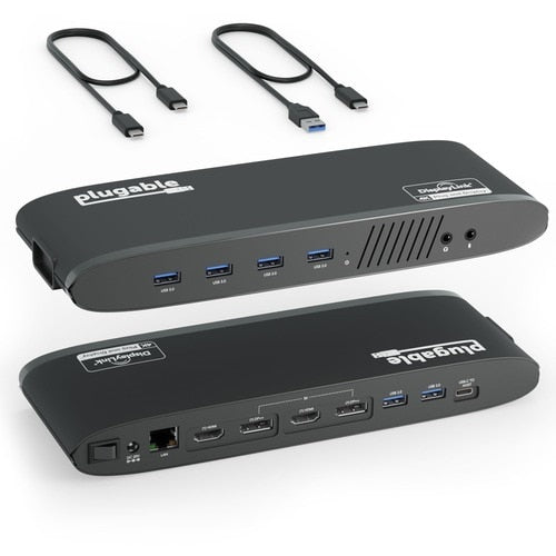 Base de acoplamiento horizontal para dos pantallas 4K con USB 3.0 enchufable