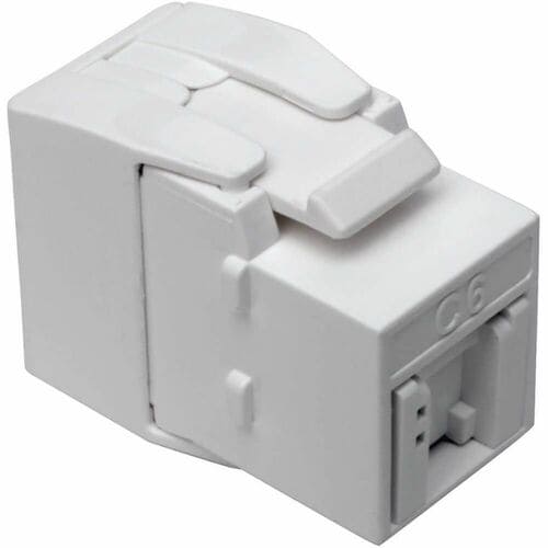 Tripp Lite by Eaton N238-001-GY-TF Keystone Jack Cat6a/Cat6/Cat5e, White, TAA -