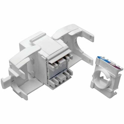 Tripp Lite by Eaton N238-001-GY-TF Keystone Jack Cat6a/Cat6/Cat5e, White, TAA -