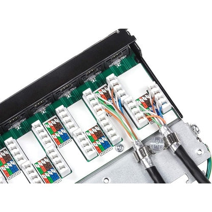 TRENDnet 12-Port Cat6A Shielded Patch Panel, 10G Ready, Cat5e,Cat6,Cat6A Compatible, Metal