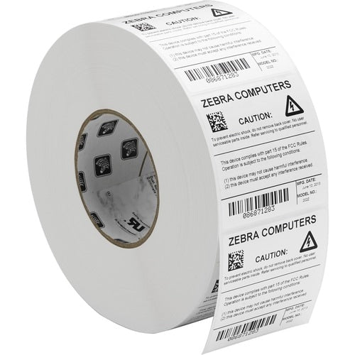 Zebra Z-Xtreme 4000T High-Tack White - 2\" (50.80 mm) Width x 1\" (25.40 mm) Len