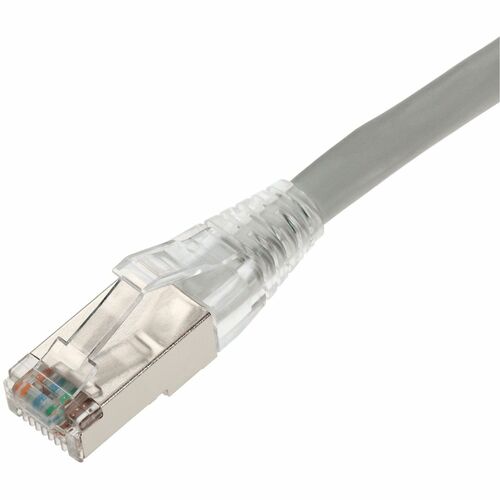 AddOn 10ft Gray CAT 6A Shielded PVC Ethernet Cable Snagless Bubble Boot RJ-45 M/
