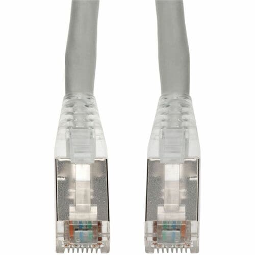 AddOn 10ft Gray CAT 6A Shielded PVC Ethernet Cable Snagless Bubble Boot RJ-45 M/