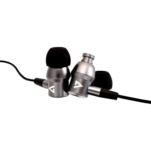 Auriculares estéreo con aislamiento de ruido V7 y micrófono en línea