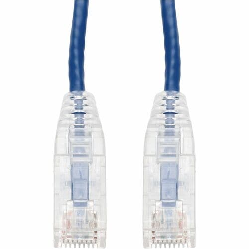 Câble Ethernet Cat. 6 fin en PVC bleu AddOn 25 pieds, anti-accroc, transparent