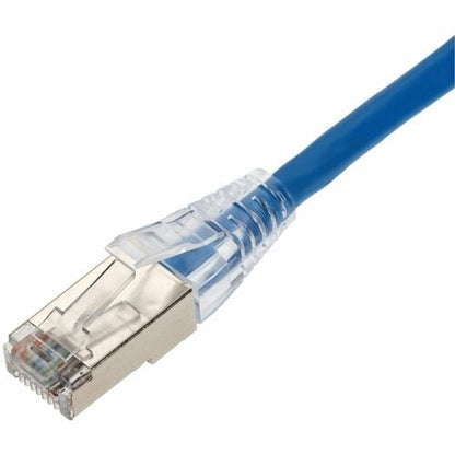 Câble Ethernet blindé en PVC bleu AddOn de 3 m (10 pi) CAT 6A, anti-accroc, gaine à bulles RJ