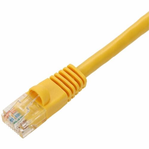 AddOn 7ft Yellow CAT 6 PVC Ethernet Cable Snagless Bubble Boot RJ-45 M/M - 7 ft