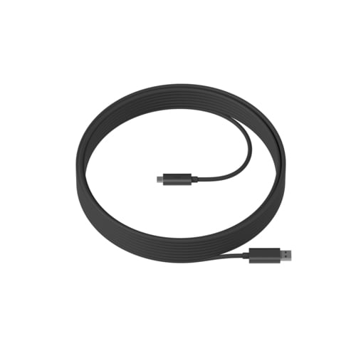 Logitech Strong USB Cable - 32.8 ft (10 m) USB/USB-C Data Transfer Cable for Pow