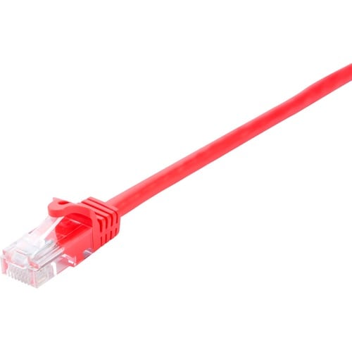 Câble V7 rouge Cat6 non blindé (UTP) RJ45 mâle vers RJ45 mâle 0,5 m 1,6 pi