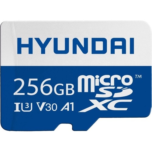 Carte mémoire HYUNDAI 256 Go 4K MICRO SDXC GARANTIE À VIE C10 UHS U3 A2