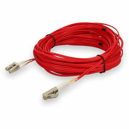 Complemento de fibra óptica dúplex OFNR OM4 roja de 20 m LC (macho) a LC (macho) (Riser)