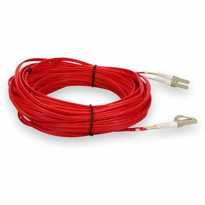 Complemento de fibra óptica dúplex OFNR OM4 roja de 20 m LC (macho) a LC (macho) (Riser)