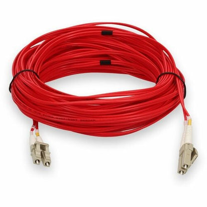 Complemento de fibra óptica dúplex OFNR OM4 roja de 20 m LC (macho) a LC (macho) (Riser)