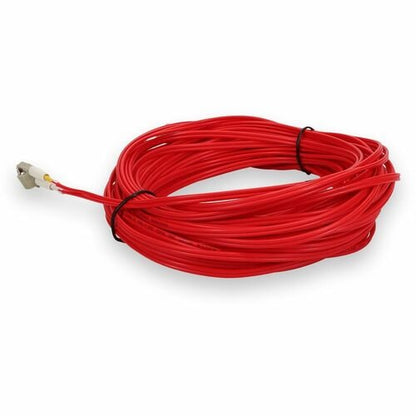 Complemento de fibra óptica dúplex OFNR OM4 roja de 20 m LC (macho) a LC (macho) (Riser)