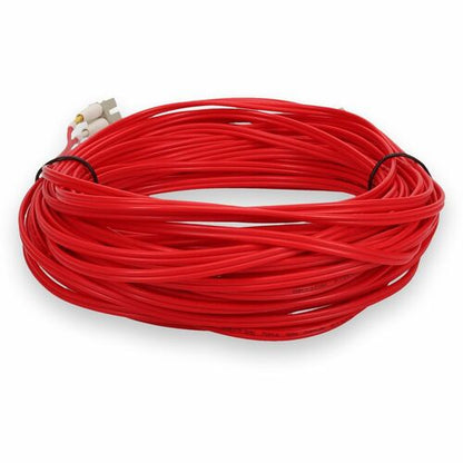 Complemento de fibra óptica dúplex OFNR OM4 roja de 20 m LC (macho) a LC (macho) (Riser)