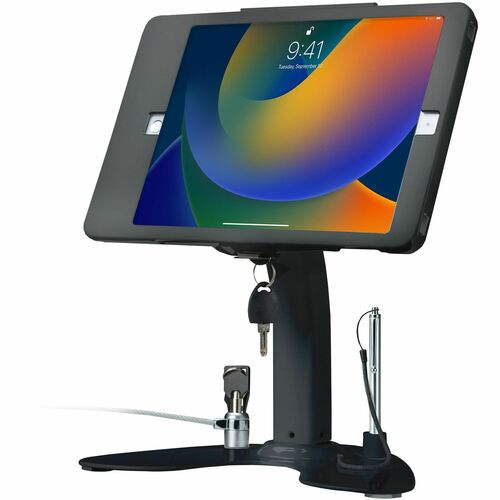 Support de sécurité double CTA Digital avec étui de verrouillage et câble pour iPad 10.2