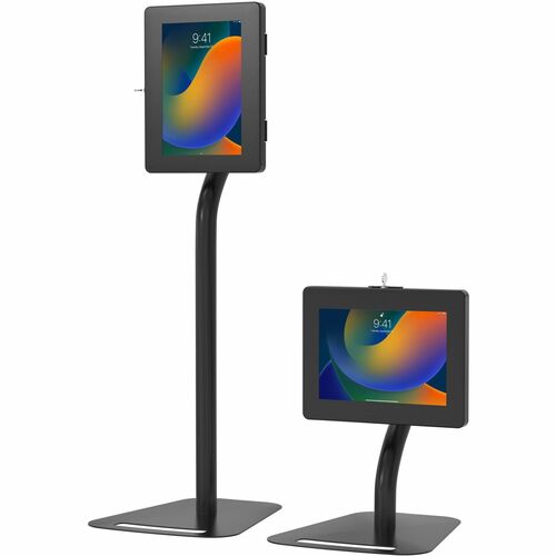 CTA Digital Premium Height-Adjustable Floor-to-Desk Security Kiosk for Tablets -