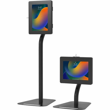 CTA Digital Premium Height-Adjustable Floor-to-Desk Security Kiosk for Tablets -