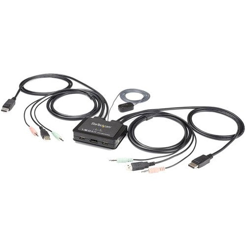 COMMUTATEUR KVM 2 PORTS USB 4K60HZ DISPLAYPORT INDÉPENDANT DU SYSTÈME D'EXPLOITATION