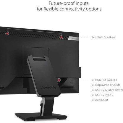 ViewSonic TD2455 24\" Class LCD Touchscreen Monitor - 16:9 - 6 ms