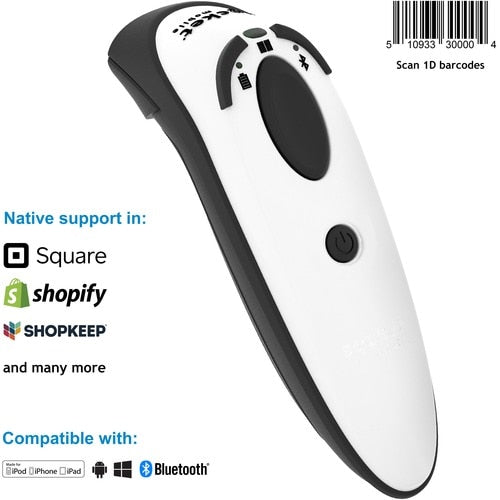 Socket Mobile DuraScan® D730, escáner de código de barras láser, blanco - Conexión inalámbrica