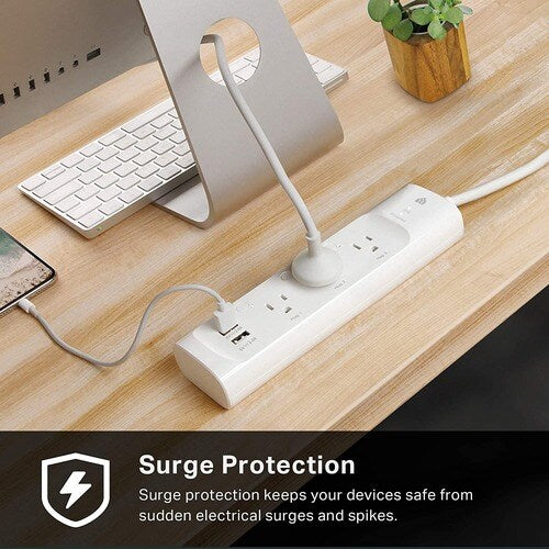 Tp Link Kasa Smart Wi-Fi Power Strip, 3-Outlets - 3 x AC Power, 2 x US