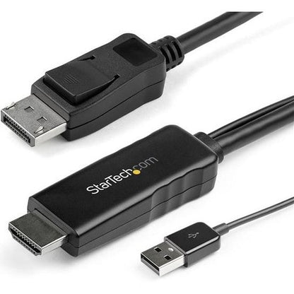 StarTech.com 6ft (2m) HDMI to DisplayPort Cable 4K 30Hz - Active HDMI 1.4 to DP 1.2 Adapte