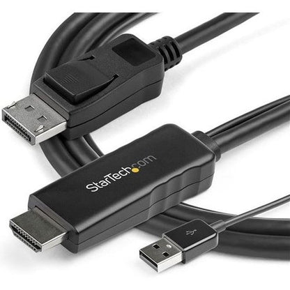 StarTech.com 6ft (2m) HDMI to DisplayPort Cable 4K 30Hz - Active HDMI 1.4 to DP 1.2 Adapte