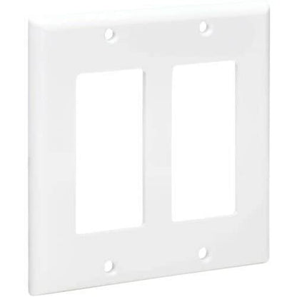 Tripp Lite by Eaton Double-Gang Faceplate, Decora Style - Vertical, White - 2-ga