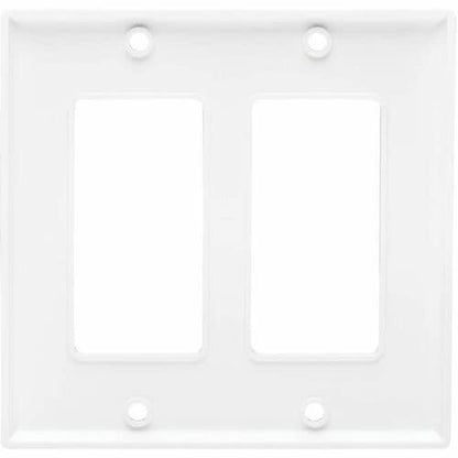 Tripp Lite by Eaton Double-Gang Faceplate, Decora Style - Vertical, White - 2-ga