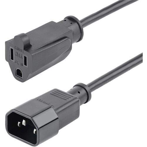StarTech.com 1ft (0.3m) Power Extension Cord