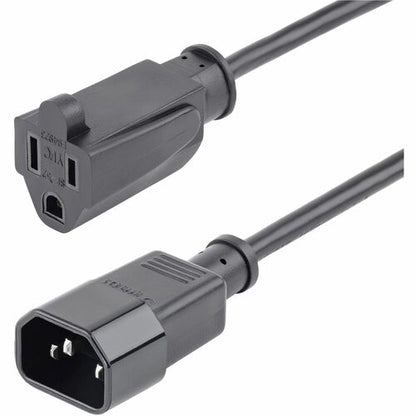 StarTech.com 1ft (0.3m) Power Extension Cord