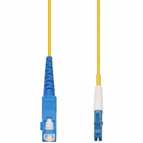 AddOn 10m SC to LC Yellow OS2 Simplex OFNP (Plenum-Rated) SMF Fiber Patch Cable