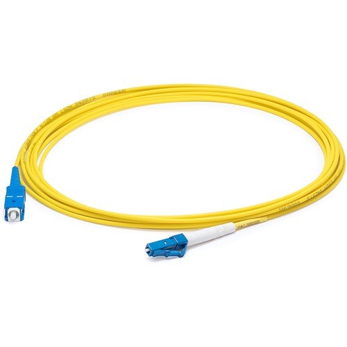 AddOn 97m LC (Male) to SC (Male) Straight Yellow OS2 Simplex Plenum Fiber Patch