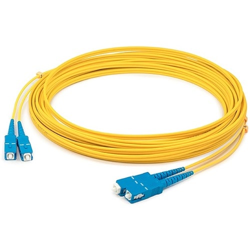 AddOn 66m SC (Male) to SC (Male) Straight Yellow OS2 Duplex Plenum Fiber Patch C
