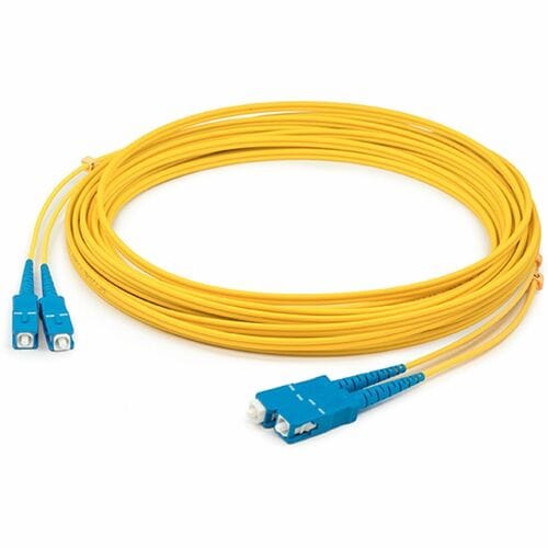 AddOn 95m SC (Male) to SC (Male) Straight Yellow OS2 Duplex LSZH Fiber Patch Cable