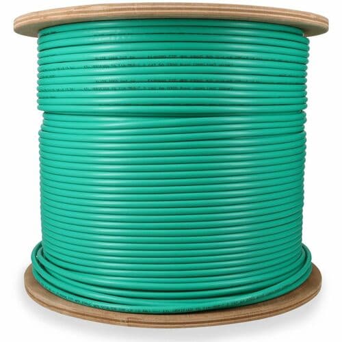 AddOn 1000ft Non-Terminated Green Cat6A STP Plenum-Rated Copper Patch Cable - 10