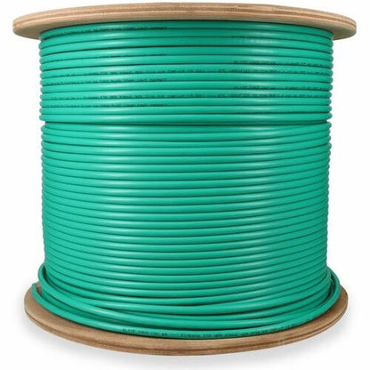 AddOn 1000ft Non-Terminated Green Cat6A STP Plenum-Rated Copper Patch Cable - 10