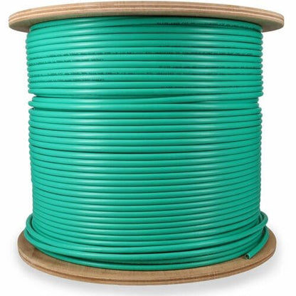 AddOn 1000ft Non-Terminated Green Cat6A STP Plenum-Rated Copper Patch Cable - 10