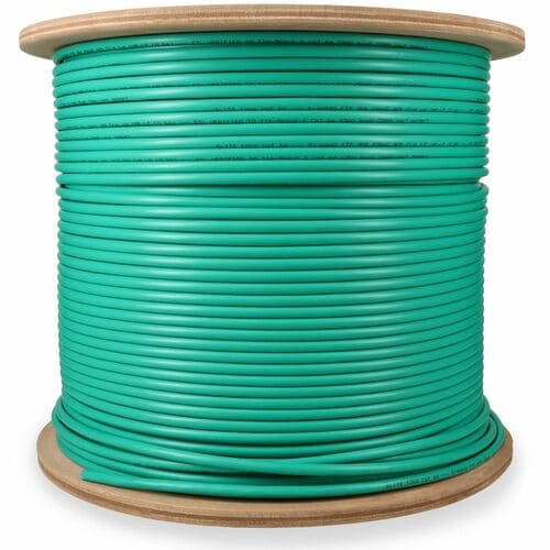AddOn 1000ft Non-Terminated Green Cat6A STP Plenum-Rated Copper Patch Cable - 10