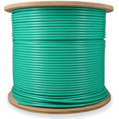 AddOn 1000ft Non-Terminated Green Cat6A STP Plenum-Rated Copper Patch Cable - 10