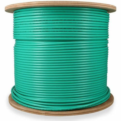 AddOn 1000ft Non-Terminated Green Cat6A STP Plenum-Rated Copper Patch Cable - 10