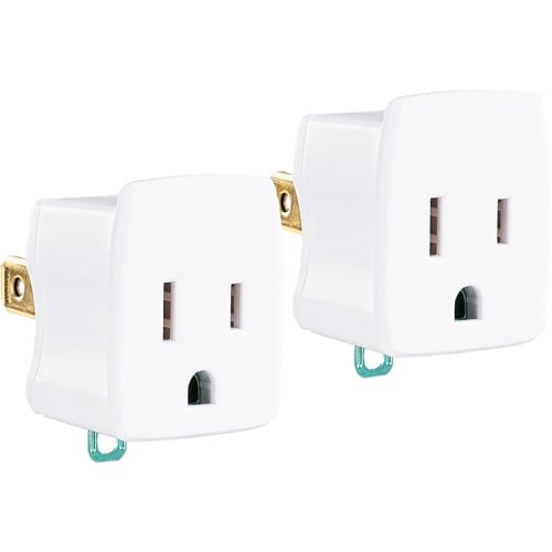 CyberPower GT1W2PK Multipack - (2) adaptadores de 3 a 2 clavijas, blanco, edición limitada L