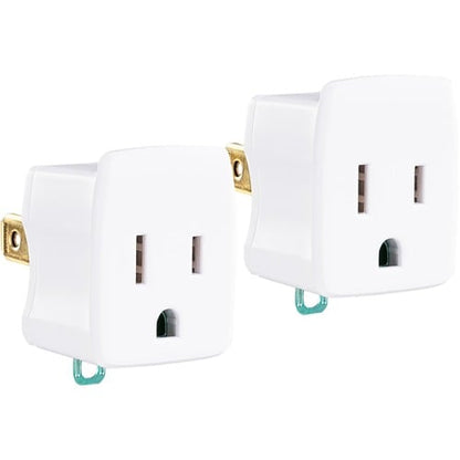 CyberPower GT1W2PK Multipack - (2) adaptadores de 3 a 2 clavijas, blanco, edición limitada L