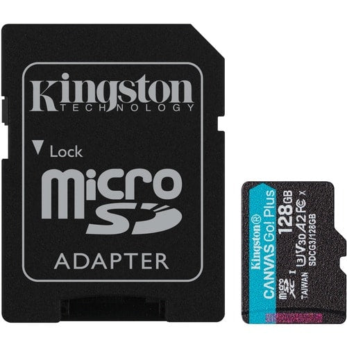 Carte microSDXC CANVAS GO PLUS 170R A2 U3 V30 128 Go + ADP