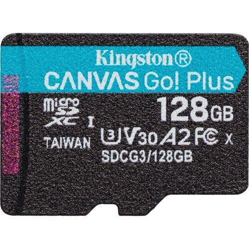 Carte microSDXC CANVAS GO PLUS 170R A2 U3 V30 128 Go, pack individuel avec option d'achat