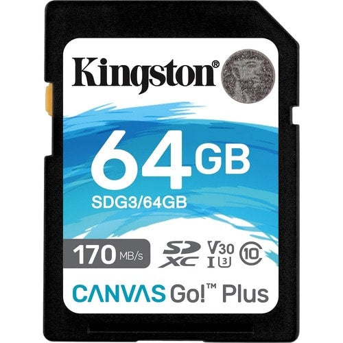 Carte mémoire SDXC CANVAS GO PLUS 170R C10 UHS-I U3 V30 64 Go