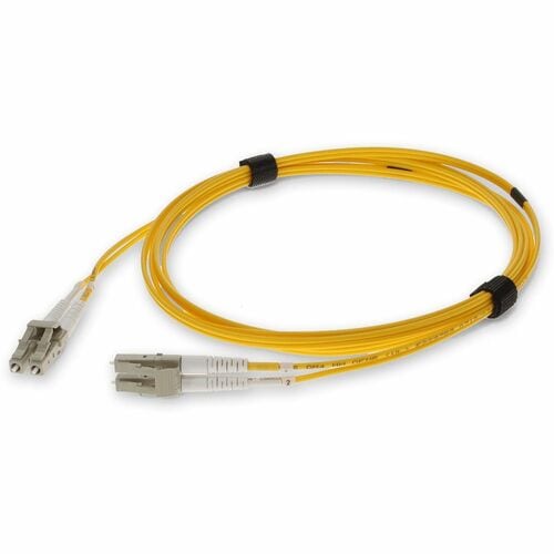 Câble fibre optique duplex OM4 jaune OFNR LC (mâle) vers LC (mâle) AddOn 4 m (riser)