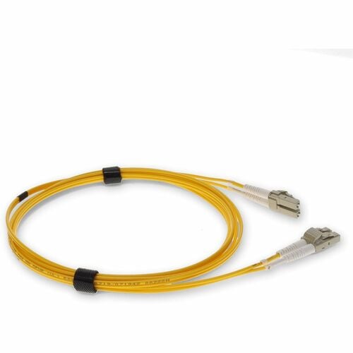 Câble fibre optique duplex OM4 jaune OFNR LC (mâle) vers LC (mâle) AddOn 4 m (riser)