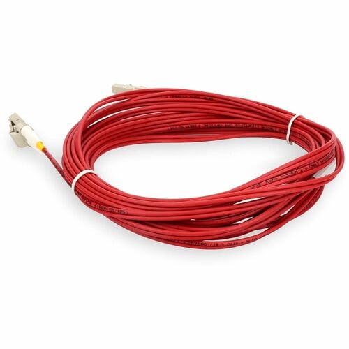 AddOn 6m LC (Male) to LC (Male) Red OM4 Duplex Fiber OFNR (Riser-Rated) Patch Ca